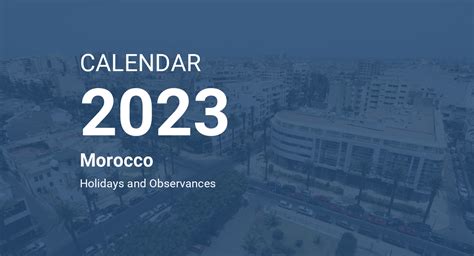 holiday calendar 2023 morocco